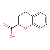 Chemical structure of (2S)-3,4-dihydro-2H-1-benzopyran-2-carboxylic acid - CSSB00015305175