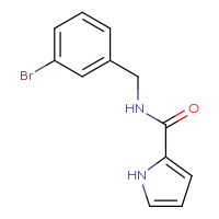 Chemical structure of N-[(3-bromophenyl)methyl]-1H-pyrrole-2-carboxamide - CSSB00011236848