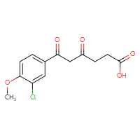 Chemical structure of 6-(3-chloro-4-methoxyphenyl)-4,6-dioxohexanoic acid - CSSB03579133653