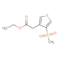 Chemical structure of ethyl 2-(4-methanesulfonylthiophen-3-yl)acetate - CSSB14978562581