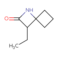 Chemical structure of 3-ethyl-1-azaspiro[3.3]heptan-2-one - CSSB03552068987