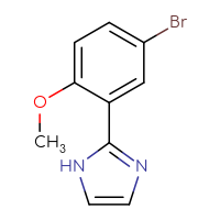 Chemical structure of 2-(5-bromo-2-methoxyphenyl)-1H-imidazole - CSSB00010196728