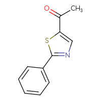 Chemical structure of 1-(2-phenyl-1,3-thiazol-5-yl)ethan-1-one - CSSB00011720679