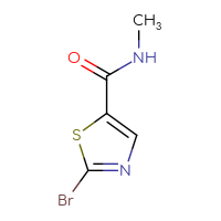 Chemical structure of 2-bromo-N-methyl-1,3-thiazole-5-carboxamide - CSSB00113621855