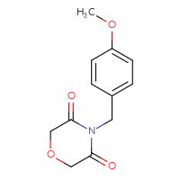 Chemical structure of 4-[(4-methoxyphenyl)methyl]morpholine-3,5-dione - CSSB00020589811