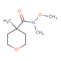 Chemical structure of N-methoxy-N,4-dimethyloxane-4-carboxamide - CSSB00015263489