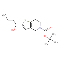 Chemical structure of tert-butyl 2-(1-hydroxybutyl)-4H,5H,6H,7H-thieno[3,2-c]pyridine-5-carboxylate - CSSB00022369977