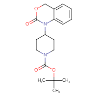 Chemical structure of tert-butyl 4-(2-oxo-2,4-dihydro-1H-3,1-benzoxazin-1-yl)piperidine-1-carboxylate - CSSB00020628083