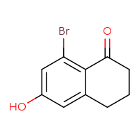 Chemical structure of 8-bromo-6-hydroxy-1,2,3,4-tetrahydronaphthalen-1-one - CSSB00020980707