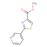 Chemical structure of methyl 2-(pyridin-3-yl)-1,3-thiazole-4-carboxylate - CSSB00013009631