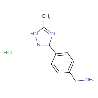 Chemical structure of 1-[4-(5-methyl-1H-1,2,4-triazol-3-yl)phenyl]methanamine hydrochloride - CSSB00102954907