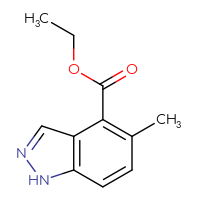 Chemical structure of ethyl 5-methyl-1H-indazole-4-carboxylate - CSSB01991575432