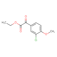 Chemical structure of ethyl 2-(3-chloro-4-methoxyphenyl)-2-oxoacetate - CSSB00011512951