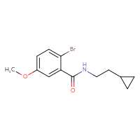 Chemical structure of 2-bromo-N-(2-cyclopropylethyl)-5-methoxybenzamide - CSSB00005981598
