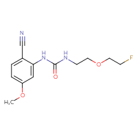 Chemical structure of 1-(2-cyano-5-methoxyphenyl)-3-[2-(2-fluoroethoxy)ethyl]urea - CSSB15178180341