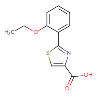 Chemical structure of 2-(2-ethoxyphenyl)-1,3-thiazole-4-carboxylic acid - CSSB00000320015