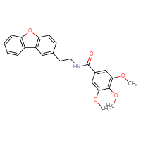Chemical structure of 3,4,5-trimethoxy-N-(2-{8-oxatricyclo[7.4.0.0²,⁷]trideca-1(9),2(7),3,5,10,12-hexaen-4-yl}ethyl)benzamide - CSSB00121613272