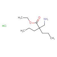 Chemical structure of ethyl 2-(aminomethyl)-2-propylpentanoate hydrochloride - CSSB20963516795