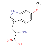 Chemical structure of (2S)-2-amino-3-(6-methoxy-1H-indol-3-yl)propanoic acid - CSSB00020630881
