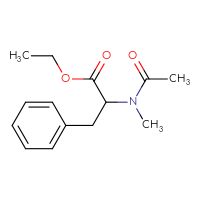 Chemical structure of ethyl 2-(N-methylacetamido)-3-phenylpropanoate - CSSB02001294538