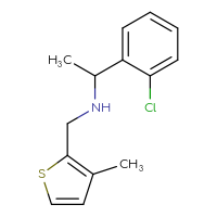 Chemical structure of [1-(2-chlorophenyl)ethyl][(3-methylthiophen-2-yl)methyl]amine - CSSB00000497057