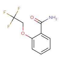 Chemical structure of 2-(2,2,2-trifluoroethoxy)benzamide - CSSB00000044401