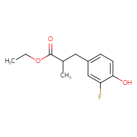 Chemical structure of ethyl 3-(3-fluoro-4-hydroxyphenyl)-2-methylpropanoate - CSSB00010290403