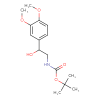Chemical structure of tert-butyl N-[2-(3,4-dimethoxyphenyl)-2-hydroxyethyl]carbamate - CSSB00023997968