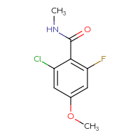 Chemical structure of 2-chloro-6-fluoro-4-methoxy-N-methylbenzamide - CSSB01991434362