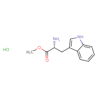 Chemical structure of methyl (2R)-2-amino-3-(1H-indol-3-yl)propanoate hydrochloride - CSSB00000693641