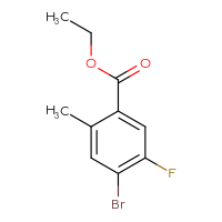 Chemical structure of ethyl 4-bromo-5-fluoro-2-methylbenzoate - CSSB00015451859