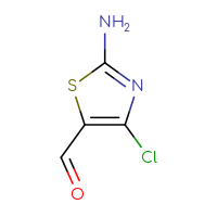 Chemical structure of 2-amino-4-chloro-1,3-thiazole-5-carbaldehyde - CSSB00000065963