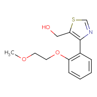 Chemical structure of {4-[2-(2-methoxyethoxy)phenyl]-1,3-thiazol-5-yl}methanol - CSSB06716130577
