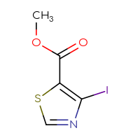 Chemical structure of methyl 4-iodo-1,3-thiazole-5-carboxylate - CSSB00011100290