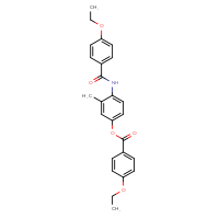 Chemical structure of 4-(4-ethoxybenzamido)-3-methylphenyl 4-ethoxybenzoate - CSSB00121635416