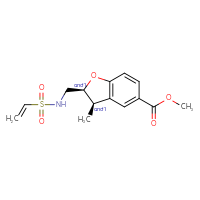 Chemical structure of rac-methyl (2R,3S)-2-(ethenesulfonamidomethyl)-3-methyl-2,3-dihydro-1-benzofuran-5-carboxylate - CSSB21332080153
