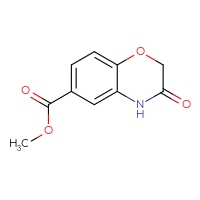 Chemical structure of methyl 3-oxo-3,4-dihydro-2H-1,4-benzoxazine-6-carboxylate - CSSB00000187536