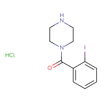 Chemical structure of 1-(2-iodobenzoyl)piperazine hydrochloride - CSSB00000742856