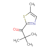 Chemical structure of 2,2-dimethyl-1-(5-methyl-1,3-thiazol-2-yl)propan-1-one - CSSB00021048440