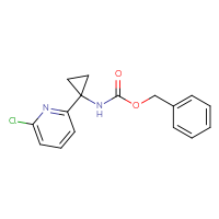 Chemical structure of benzyl N-[1-(6-chloropyridin-2-yl)cyclopropyl]carbamate - CSSB03496563983