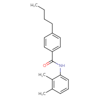 Chemical structure of 4-butyl-N-(2,3-dimethylphenyl)benzamide - CSSB02044962922