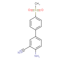 Chemical structure of 4-amino-4'-methanesulfonyl-[1,1'-biphenyl]-3-carbonitrile - CSSB05838102820