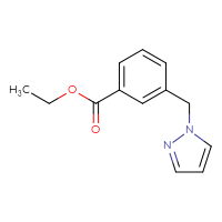 Chemical structure of ethyl 3-[(1H-pyrazol-1-yl)methyl]benzoate - CSSB02313805222