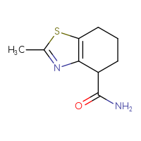 Chemical structure of 2-methyl-4,5,6,7-tetrahydro-1,3-benzothiazole-4-carboxamide - CSSB00009962921