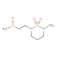 Chemical structure of 2-(2-methanesulfinylethyl)-6-methyl-1λ⁶,2,6-thiadiazinane-1,1-dione - CSMB00156173140