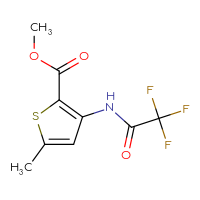 Chemical structure of methyl 5-methyl-3-(2,2,2-trifluoroacetamido)thiophene-2-carboxylate - CSSB00010289095