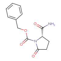 Chemical structure of benzyl (2S)-2-carbamoyl-5-oxopyrrolidine-1-carboxylate - CSSB00160484865