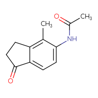 Chemical structure of N-(4-methyl-1-oxo-2,3-dihydro-1H-inden-5-yl)acetamide - CSSB00010163861
