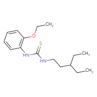 Chemical structure of 1-(2-ethoxyphenyl)-3-(3-ethylpentyl)thiourea - CSSB21432452661