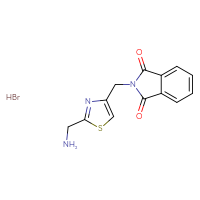 Chemical structure of 2-{[2-(aminomethyl)-1,3-thiazol-4-yl]methyl}-2,3-dihydro-1H-isoindole-1,3-dione hydrobromide - CSSB00102681210